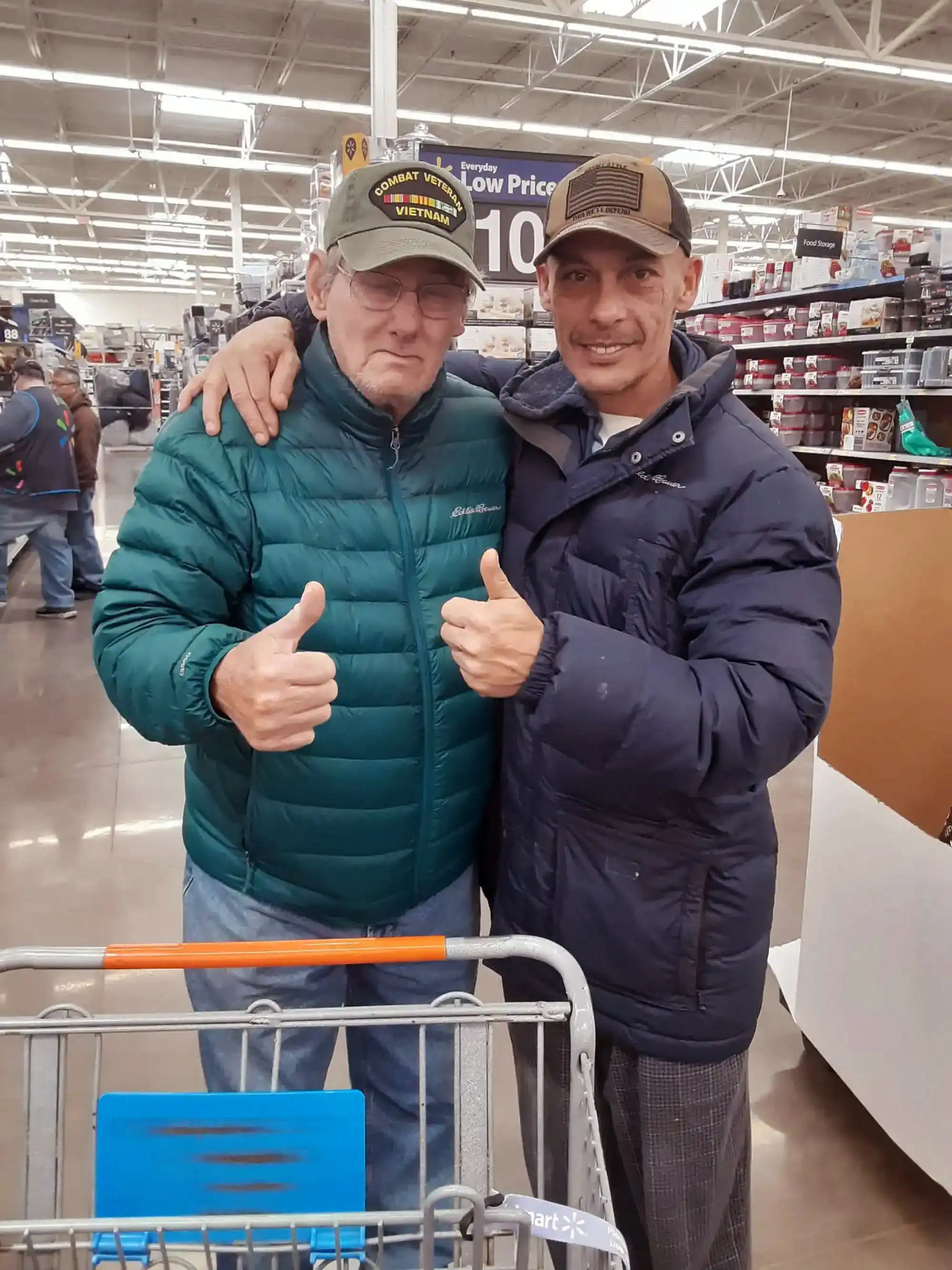 Two Veterans of different Wars, author David Haave giving out more love and appreciations for our elderly Veterans. -- David Haave